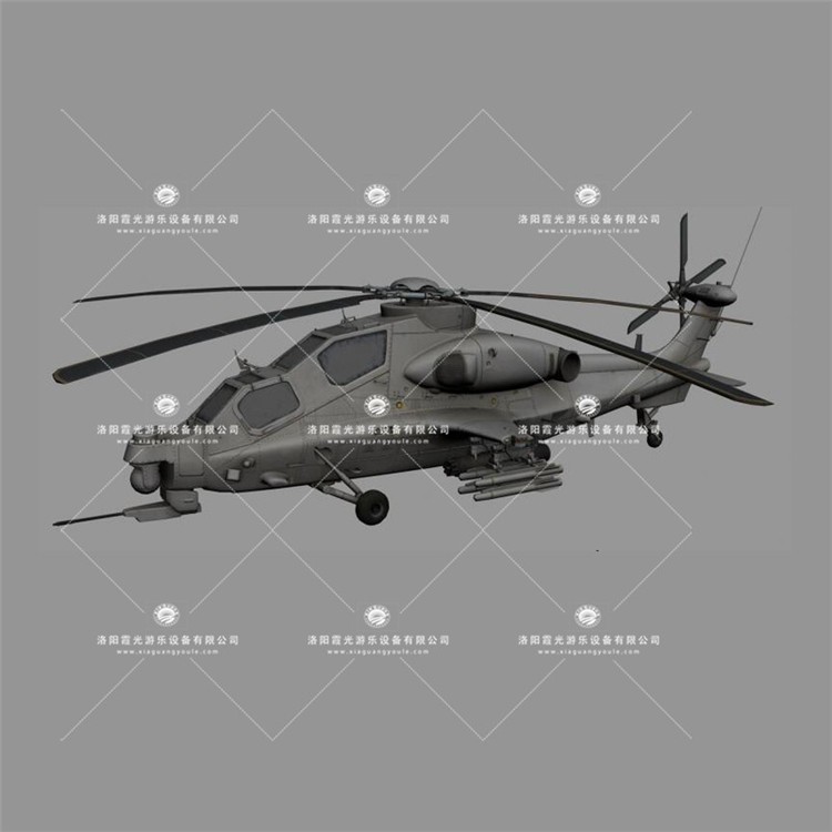 禅城武装直升机3D模型